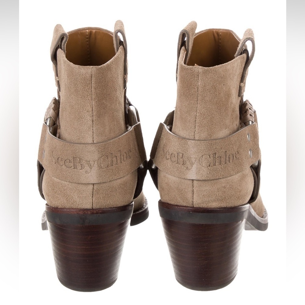 See by Chloe “Eddie” suede moto ankle boot - Picture 3 of 6